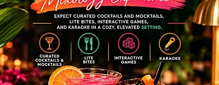 The Gathering Social & Crystal on the Rocks present Mix & Sip Mixology Exp