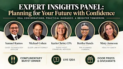 Retirement, Taxes & Estate Planning: Expert Panel for Ages 55+