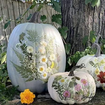 Pumpkin Decoupage with Dried Flowers Workshop