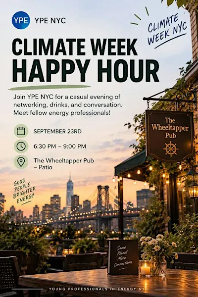 Young Professionals of Energy NYC (YPE) September Happy Hour