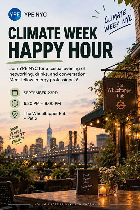 Young Professionals of Energy NYC (YPE) September Happy Hour
