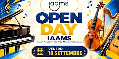 OPEN DAY IAAMS – 18 SETTEMBRE | SCOPRI LA MUSICA