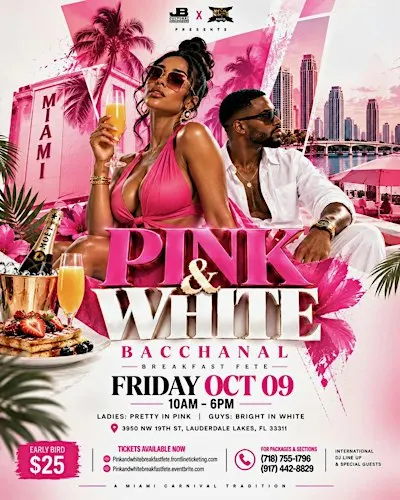 PINK & WHITE MIAMI BREAKFAST FETE