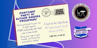 Postcard Party with Authors Against Book Bans & Sandra Proudman