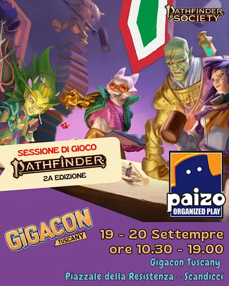 Pathfinder 2e - Organized Play Italia, Gigacon Tuscany