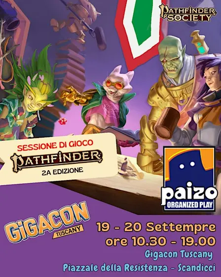 Pathfinder 2e - Organized Play Italia, Gigacon Tuscany