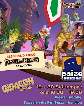 Pathfinder 2e - Organized Play Italia, Gigacon Tuscany