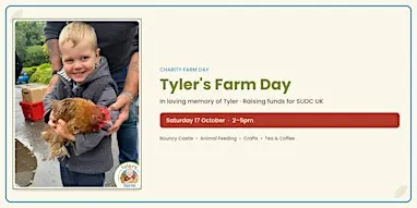 Tyler's Farm Parties Charity Day 2026 - For SUDC UK