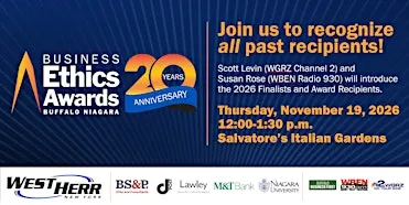 2026 Business Ethics Awards Luncheon - Our 20th Celebration!