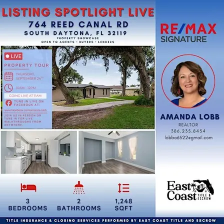 LISTING SPOTLIGHT LIVE | 764 Reed Canal Rd, South Daytona, FL 32119