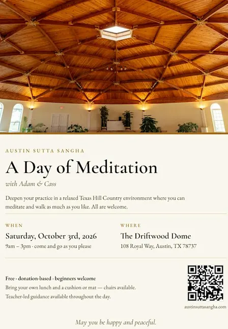 One Day Meditation Retreat at The Driftwood Dome.