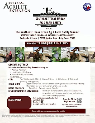 2026 Southeast Texas Urban Ag & Farm Safety Summit