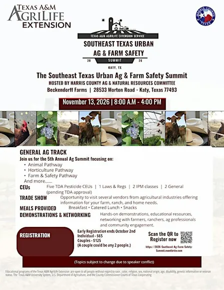 2026 Southeast Texas Urban Ag & Farm Safety Summit