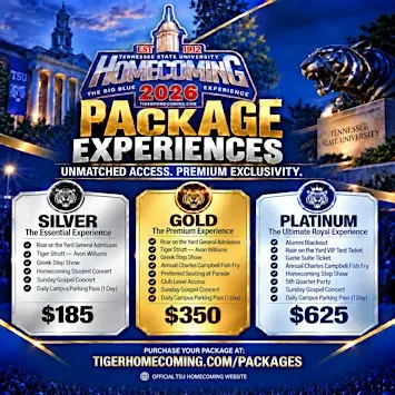 TSU Homecoming 2026 - Experience Packages