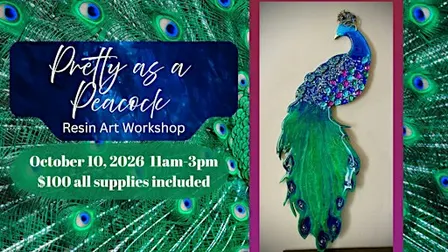 Pretty as a Peacock Resin Art Workshop
