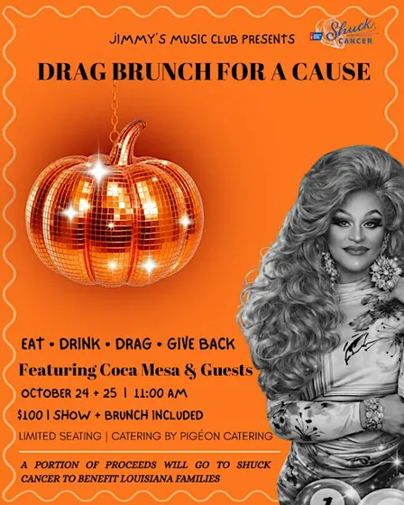 Saturday Drag Brunch for a Cause at Jimmy’s featuring Coca Mesa