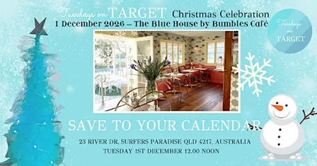 TUESDAYS ON TARGET CHRISTMAS LUNCH 2026 - BOOK YOUR SEAT