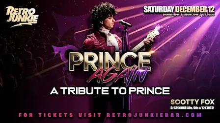 PRINCE AGAIN (Tribute to Prince)... LIVE at Retro Junkie!