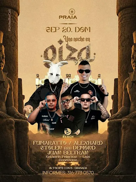 GIZA EN PRAIA CLUB (DOMINGO 20 DE SEPTIEMBRE FUMARATTO EN CALI)