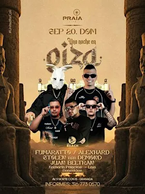 GIZA EN PRAIA CLUB (DOMINGO 20 DE SEPTIEMBRE FUMARATTO EN CALI)