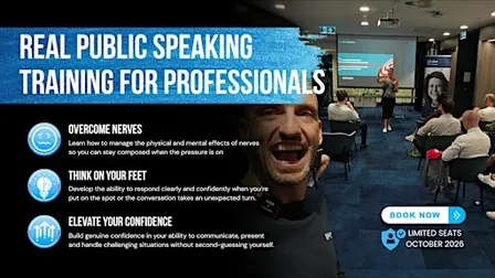 Real public speaking training for professionals