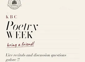 Poetry Week by Kingston Book Club September 19th