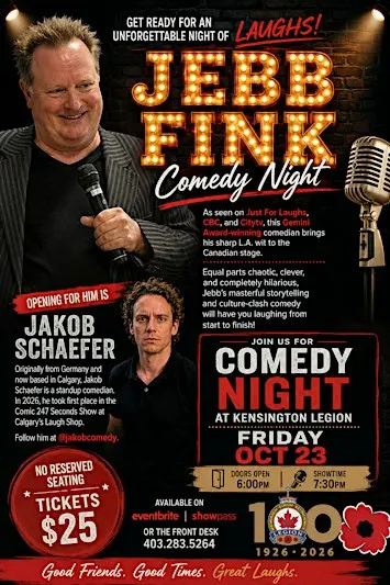Comedy Night featuring Jebb Fink and special guest Jakob Schaefer