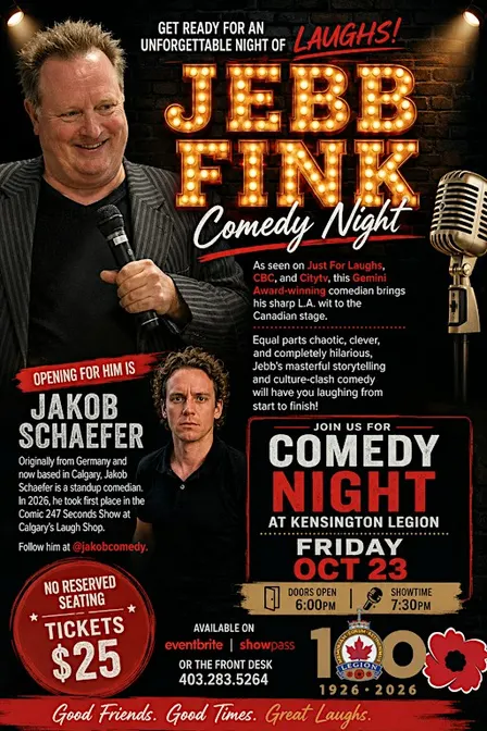 Comedy Night featuring Jebb Fink and special guest Jakob Schaefer