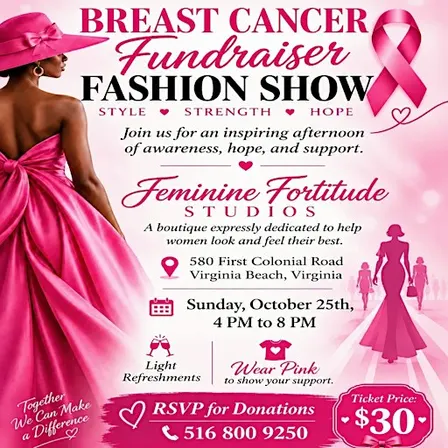 Feminine Fortitude Studio breast, cancer awareness, fundraising event