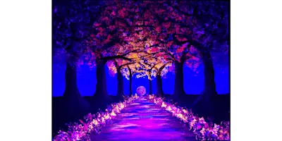 Blacklight Blossoms Aglow - Paint and Sip in Norfolk | Classpop!™