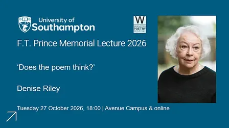 F T Prince Memorial Lecture 2026: Does the Poem Think (Denise Riley)
