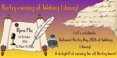 National Poetry Day 2026: Open Mic at Woking Library