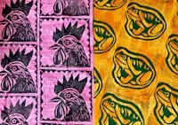 Lino Printing onto Fabric ALLERTHORPE