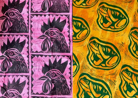 Lino Printing onto Fabric ALLERTHORPE