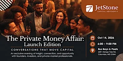 The Private Money Affair: Launch Edition presented by JetStone Capital