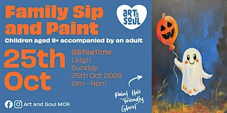 Family Sip and Paint Event at G&TeaTime, Leigh