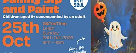 Family Sip and Paint Event at G&TeaTime, Leigh
