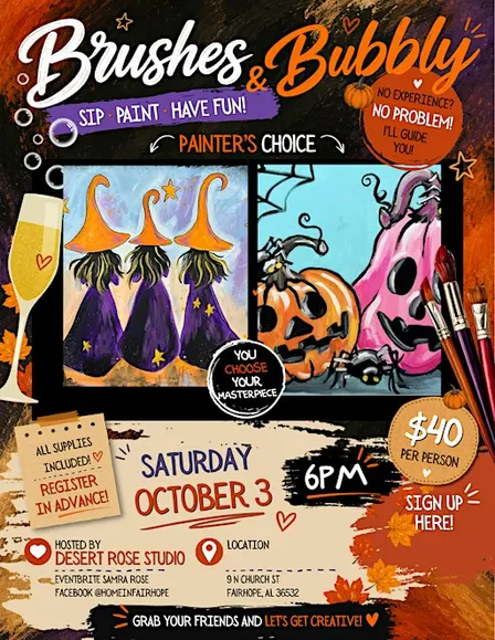 Witches and Pumpkins Paint and Sip!