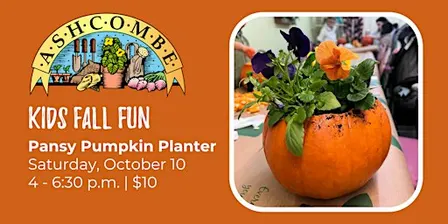 Kids Pansy Pumpkin Planter