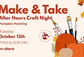 Make & Take - Mini Pumpkin Paint and Sip