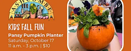 Kids Pansy Pumpkin Planter