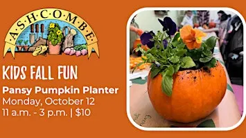 Kids Pansy Pumpkin Planter