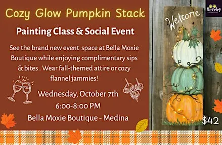 Cozy Glow Pumpkin Stack Paint & Sip