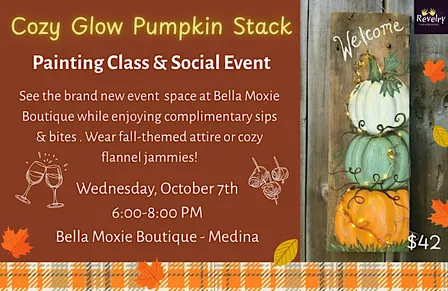 Cozy Glow Pumpkin Stack Paint & Sip