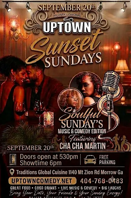 Uptown Comedy Corner Presents: Sunset Soulful Sundays Comedy & Music