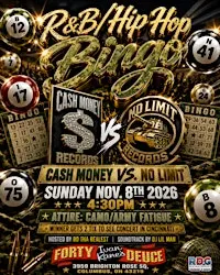 R&B/HIP-HOP BINGO: Cash Money Vs. No Limit: Win Tix to see LIVE in Cincy!