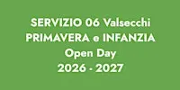 PRIMAVERA E INFANZIA VALSECCHI OPERA SANT'ALESSANDRO/ OPEN DAY 2026/2027