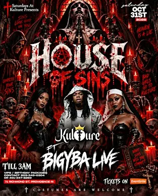 HOUSE OF SINS WITH BIG YBA: THE HALLOWEEN EXPERIENCE