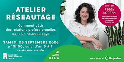 Atelier Réseautage SILA x Peggy Korban @ Maison du développement durable