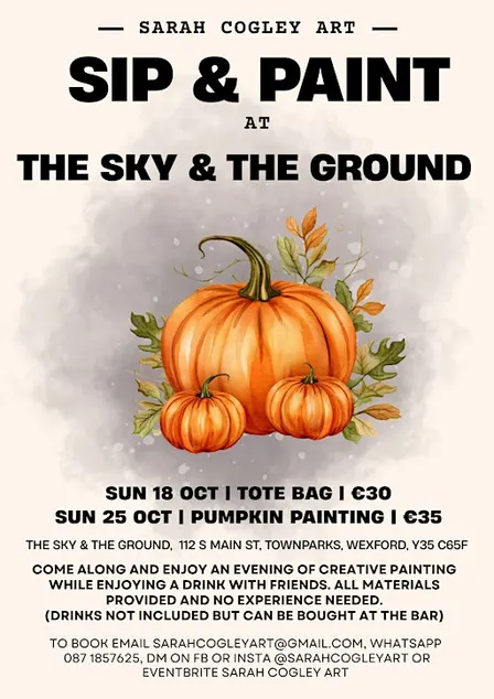 SIP N PAINT (TOTE BAG) - THE SKY & THE GROUND